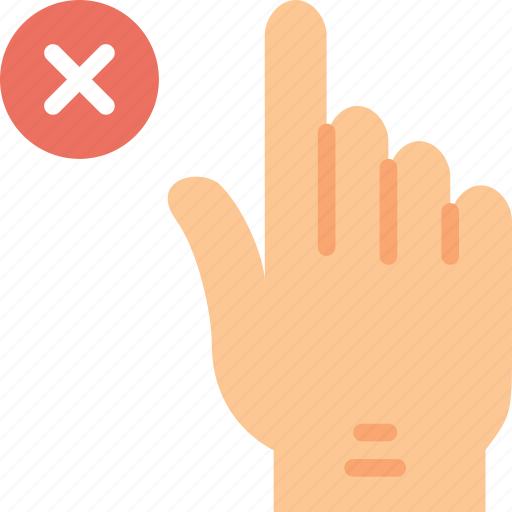 Delete, finger, gesture, hand, interaction icon - Download on Iconfinder