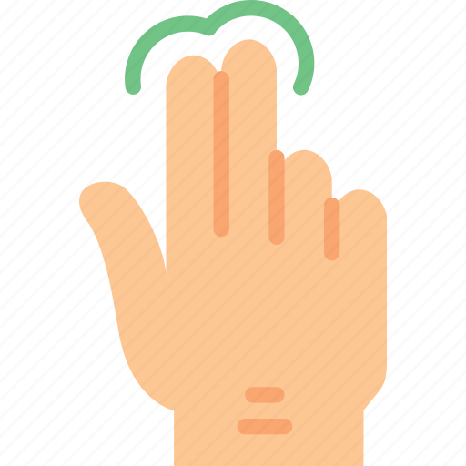 Double, finger, gesture, hand, interaction, press icon - Download on Iconfinder