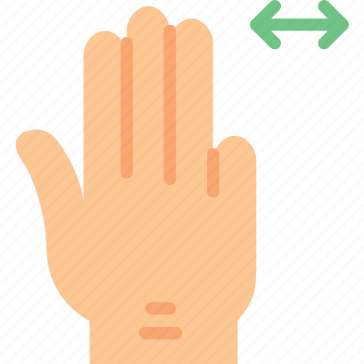 Finger, gesture, hand, interaction, slide, triple icon - Download on Iconfinder