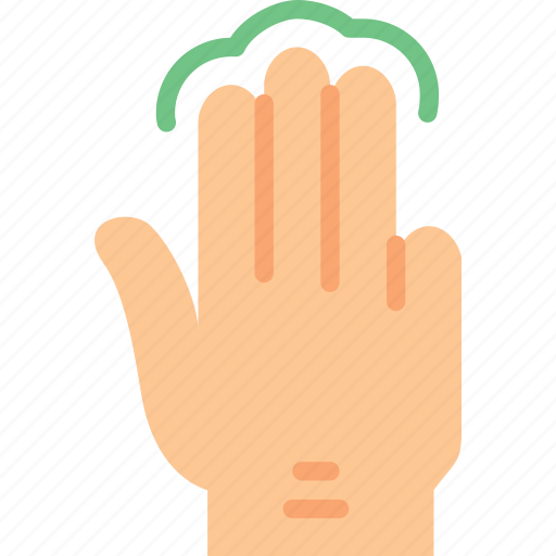 Finger, gesture, hand, interaction, press, triple icon - Download on Iconfinder