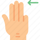 finger, gesture, hand, interaction, left, slide