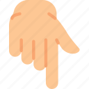 down, finger, gesture, hand, interaction, show
