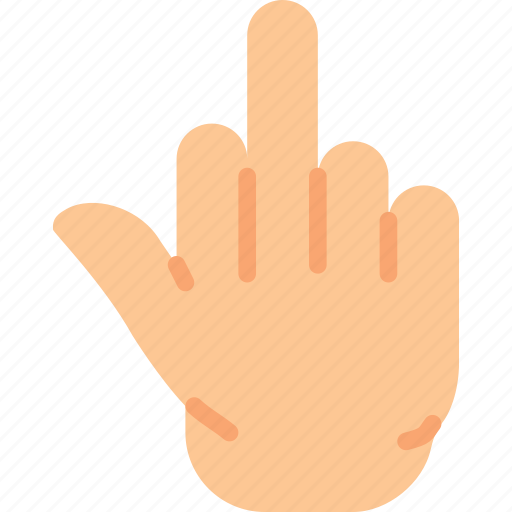 Finger, gesture, hand, interaction, middle icon - Download on Iconfinder