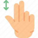 down, finger, gesture, hand, interaction, slide 