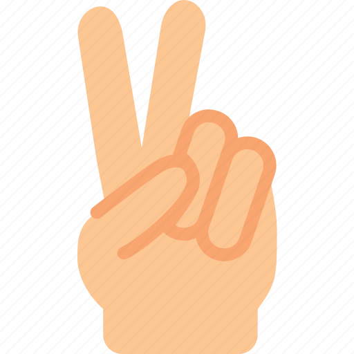 Finger, gesture, hand, interaction, peace icon - Download on Iconfinder