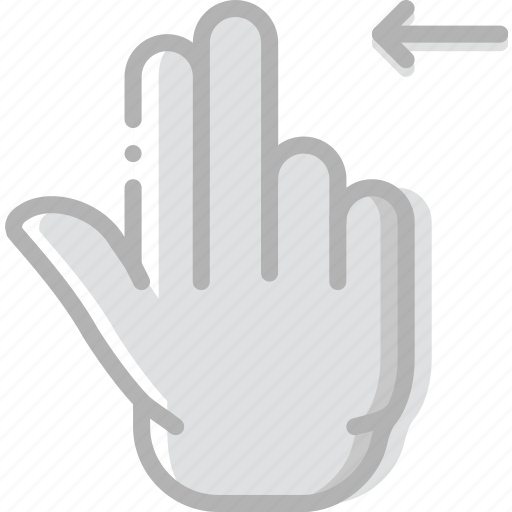Double, finger, gesture, hand, interaction, left, slide icon - Download on Iconfinder