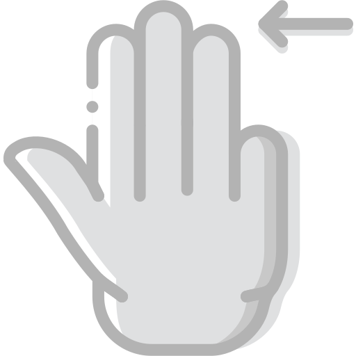 Finger, gesture, hand, interaction, left, slide, triple icon - Download on Iconfinder