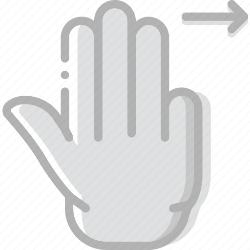 Finger, gesture, hand, interaction, right, slide, triple icon - Download on Iconfinder