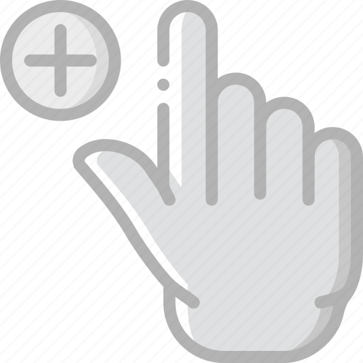 Add, finger, gesture, hand, interaction icon - Download on Iconfinder