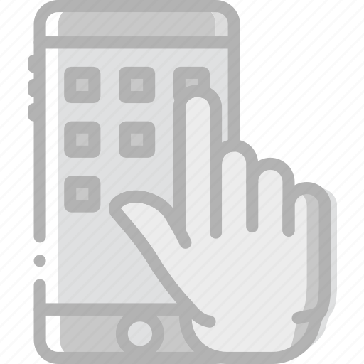 Finger, gesture, hand, interaction, phone, press icon - Download on Iconfinder
