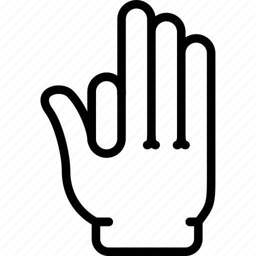 Finger, fingers, four, gesture, hand, interaction icon - Download on Iconfinder