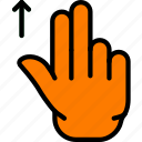 finger, gesture, hand, interaction, slide, up