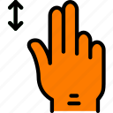 finger, gesture, hand, horizontally, interaction, slide