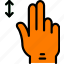 finger, gesture, hand, horizontally, interaction, slide 