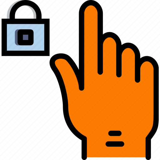 Finger, gesture, hand, interaction, lock icon - Download on Iconfinder