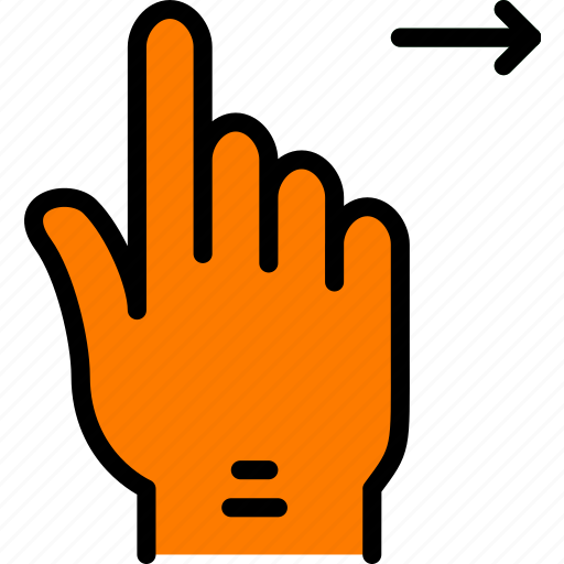 Finger, gesture, hand, interaction, right, slide icon - Download on Iconfinder