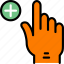 add, finger, gesture, hand, interaction