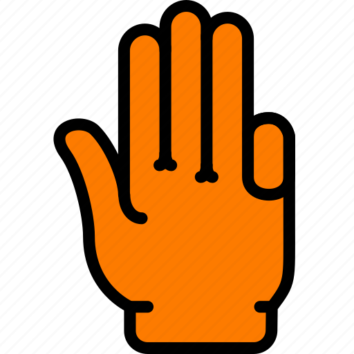 Finger, fingers, four, gesture, hand, interaction icon - Download on Iconfinder