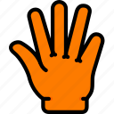 finger, fingers, five, gesture, hand, interaction
