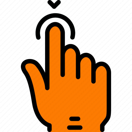 Finger, gesture, hand, interaction, press icon - Download on Iconfinder