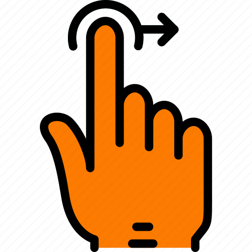 Drag, finger, gesture, hand, interaction, right icon - Download on Iconfinder