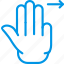 finger, gesture, hand, interaction, right, slide, triple 