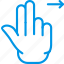 double, finger, gesture, hand, interaction, right, slide 