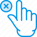 delete, finger, gesture, hand, interaction 