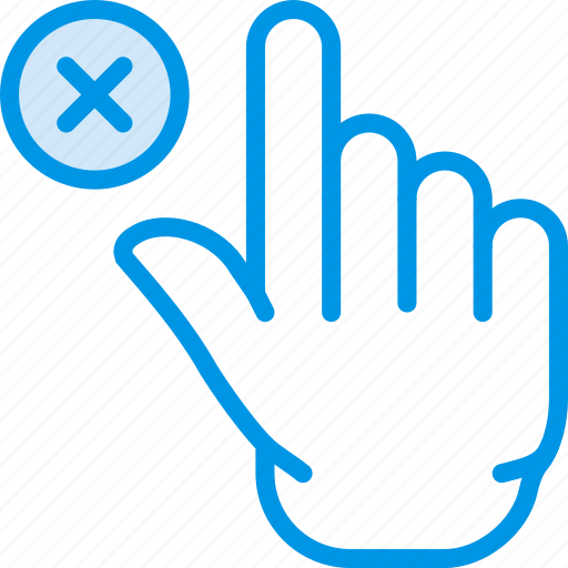 Delete, finger, gesture, hand, interaction icon - Download on Iconfinder