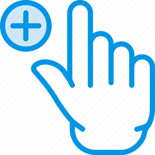 Add, finger, gesture, hand, interaction icon - Download on Iconfinder