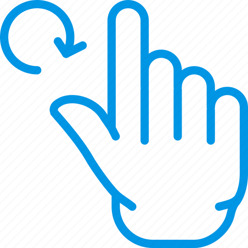 Finger, gesture, hand, interaction, rotate icon - Download on Iconfinder