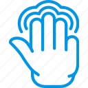 finger, gesture, hand, interaction, push, triple
