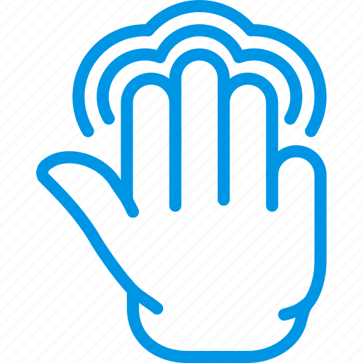 Finger, gesture, hand, interaction, push, triple icon - Download on Iconfinder