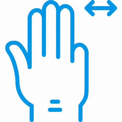 Finger, gesture, hand, interaction, slide, triple icon - Download on Iconfinder