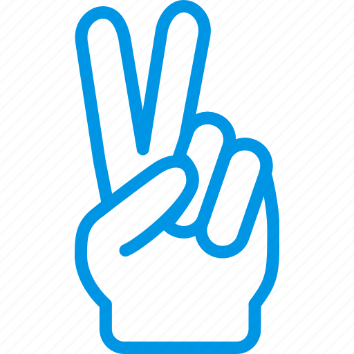 Finger, gesture, hand, interaction, peace icon - Download on Iconfinder