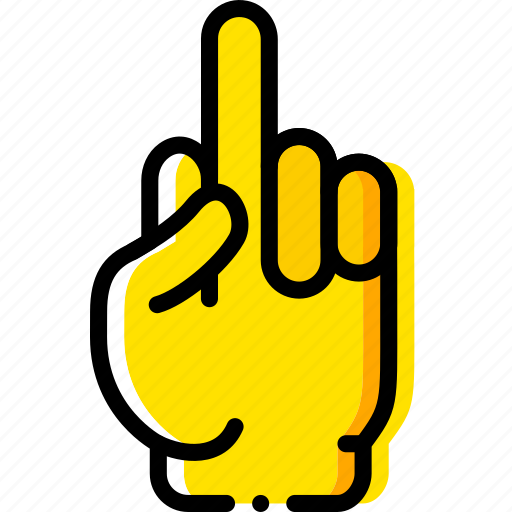 Finger, gesture, hand, interaction, middle icon - Download on Iconfinder
