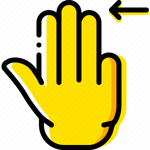 Finger, gesture, hand, interaction, left, slide, triple icon - Download on Iconfinder