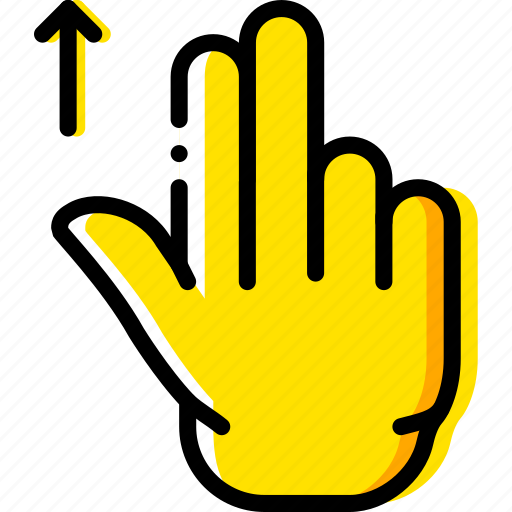 Finger, gesture, hand, interaction, slide, up icon - Download on Iconfinder