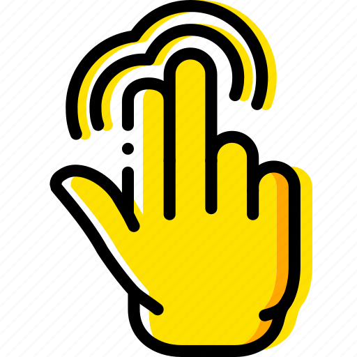 Double, finger, gesture, hand, interaction, push icon - Download on Iconfinder