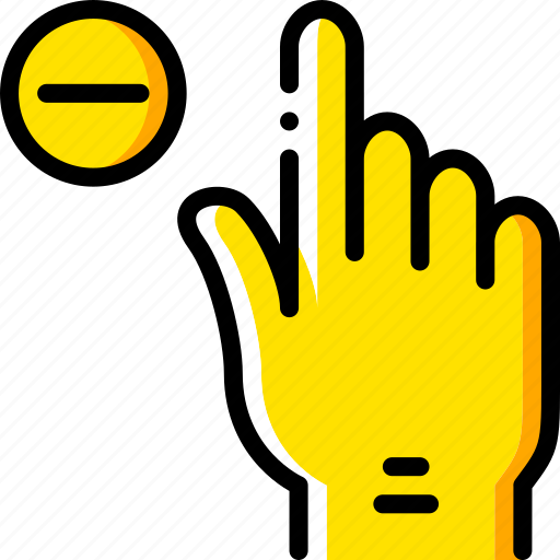 Finger, gesture, hand, interaction, substract icon - Download on Iconfinder