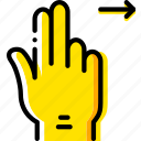 finger, gesture, hand, interaction, right, slide