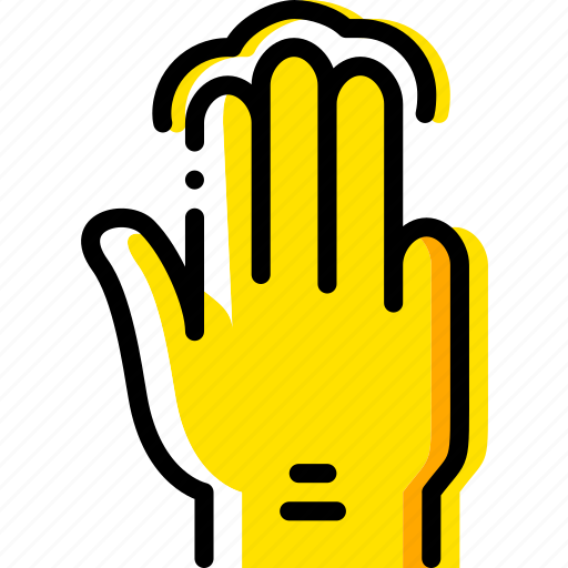 Finger, gesture, hand, interaction, press, triple icon - Download on Iconfinder
