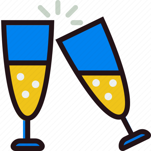 Champagne, glasses, holidays, relax, travel icon - Download on Iconfinder