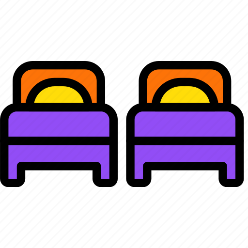 Beds, double, hotel, service, travel icon - Download on Iconfinder