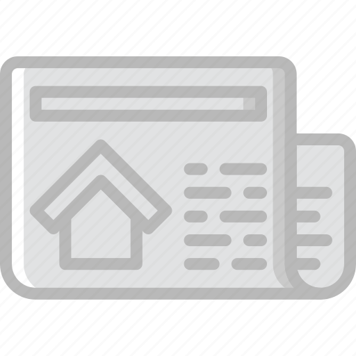 Estate, home, house, newspaper, property, real icon - Download on Iconfinder