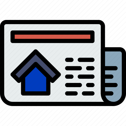Estate, home, house, newspaper, property, real icon - Download on Iconfinder