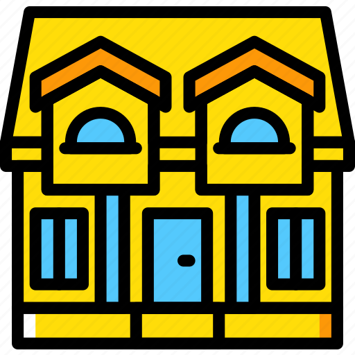 Duplex, estate, home, house, property, real icon - Download on Iconfinder