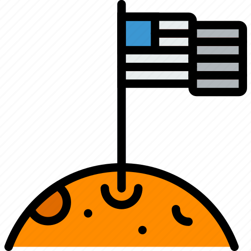 Astronomy, flag, moon, space icon - Download on Iconfinder