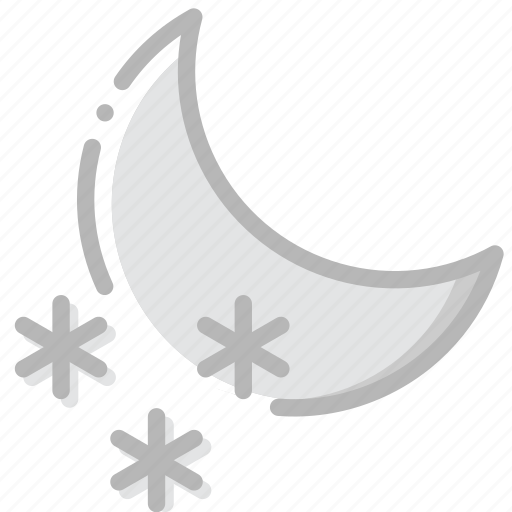 Climate, forecast, nighttime, precipitation, snow, weather icon - Download on Iconfinder