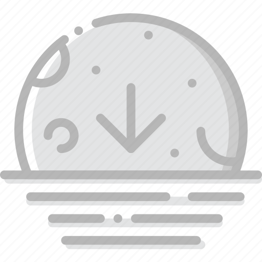 Climate, descending, forecast, moon, precipitation, weather icon - Download on Iconfinder